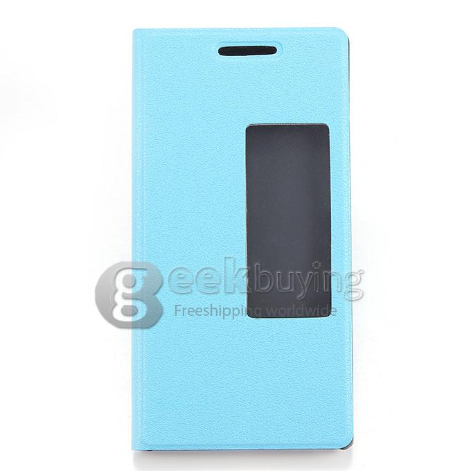 Brand New Protecive Cover Flip Stand Leather Case for HUAWEI Ascend P7 - Blue
