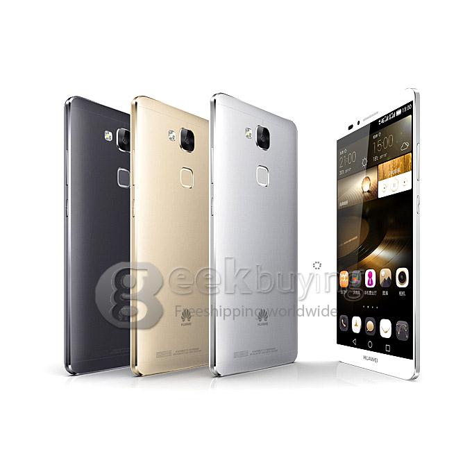 Huawei Ascend Mate 7 1920x1080 FHD 4G LTE Hisilicon Kirin Octa Core 1.8GHz Smartphone 6inch Android 4.4 3G+32G 13MP 4100mAh GPS NFC Fingerprint Identify - Golden