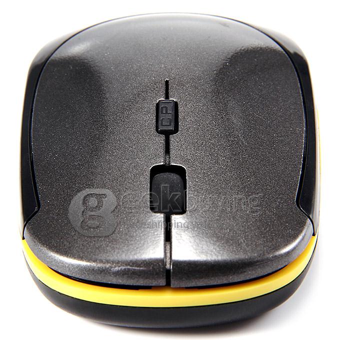 Ultra Slim Portable Wireless 2.4GHz 800 / 1600 DPI USB Optical Mouse for Windows XP/Vista/Win 7/Mac - Gray