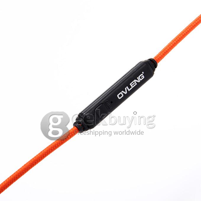OVLENG A1 3.5mm Super Bass Stereo Headphone Headset with Mic for Phone Tablet PC iPod iPhone iPad - Orange