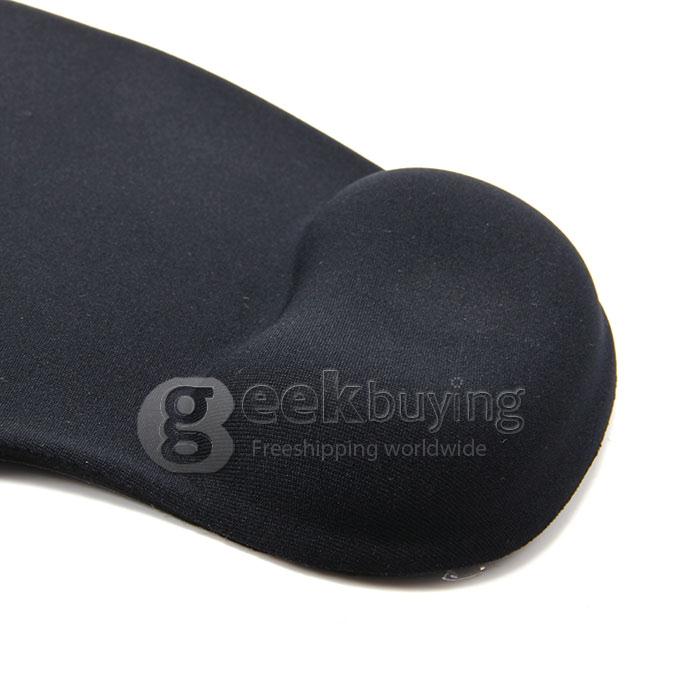 303 Ergonomically Comfort Wrist Rest Game Mouse Pad Mice Mat for Optical/Trackball Mouse - Black