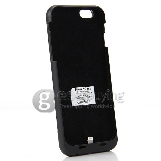 3800mAh For iPhone 6 External Battery Backup Charging Case Cover 4.7 inches - Black