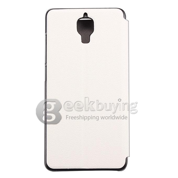 High Quality Protective Cover Flip Stand Leather Case for Xiaomi Mi4 M4 - White