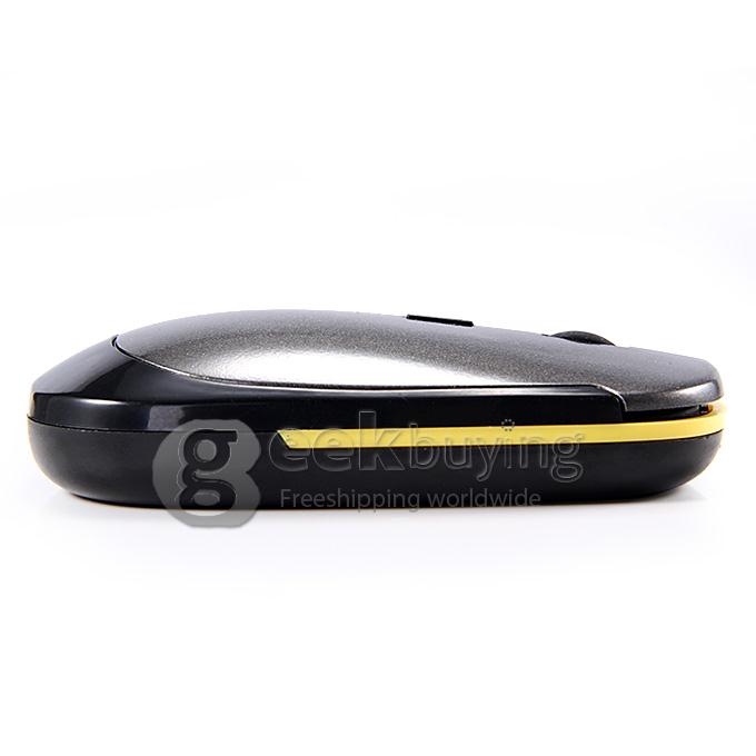 Ultra Slim Portable Wireless 2.4GHz 800 / 1600 DPI USB Optical Mouse for Windows XP/Vista/Win 7/Mac - Gray