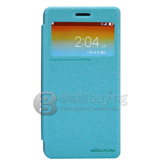 Nillkin Stars Series Polycarbonate Flip Stand Leather Case for Lenovo S660 - Blue