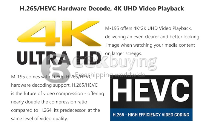 Bundle M-195 Realtek RTD1195 Android 4.4 TV Box + Tronsmart TSM01 English Version Air Mouse