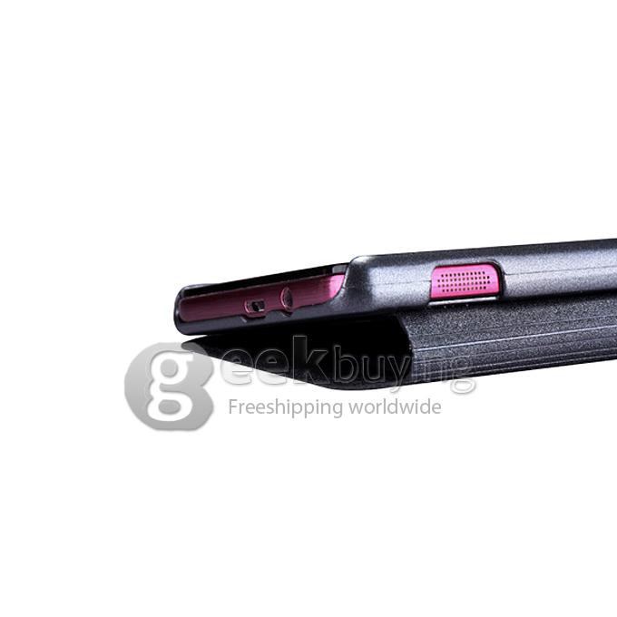 Nillkin Stars Series Polycarbonate Flip Stand Leather Case for Lenovo S850 - Black