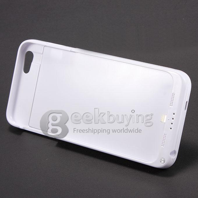 4800mAh External Power Bank Case Backup Battery Charger for iPhone 6 Plus - White