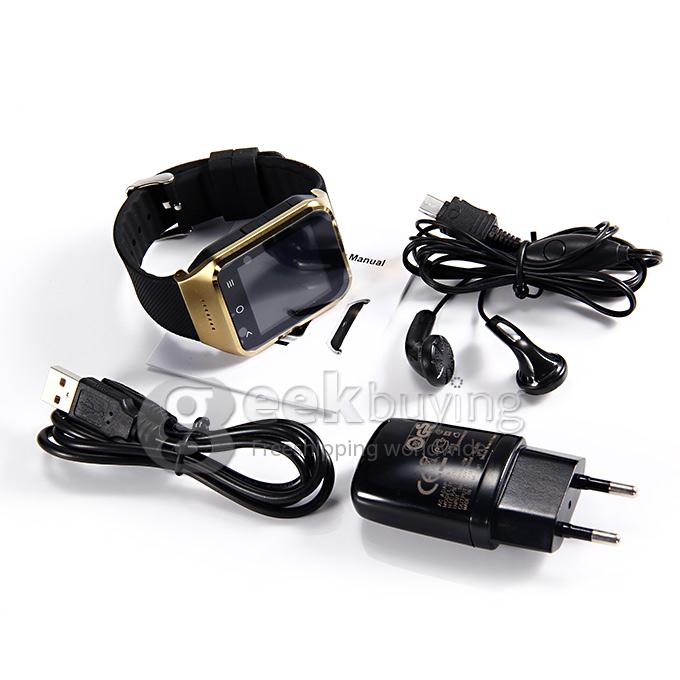 ZGPAX S8 1.54 Inch 240*240 Pixel Watch Phone MTK6572W Dual Core 1.2GHz Android 4.4 OS 512MB 4GB GPS 3G - Golden