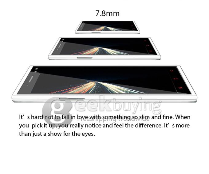 OTIUM Z2 MTK6582 Quad Core 1.3GHz QHD Smartphone 5.5 Inch Android 4.4 1GB + 8GB Finger Scanner OTG Air Gesture - White