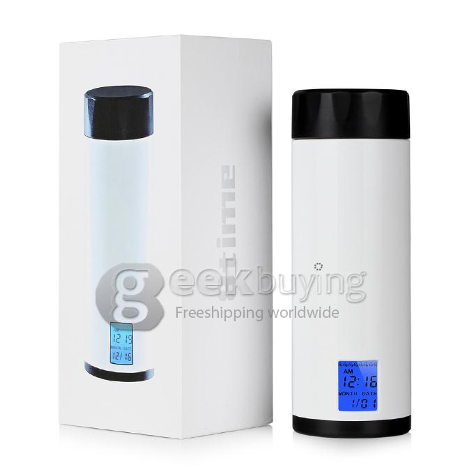 Vshow 8time 320ml Smart Water Cup Timed Reminder Intelligent Cup with LCD Screen - White