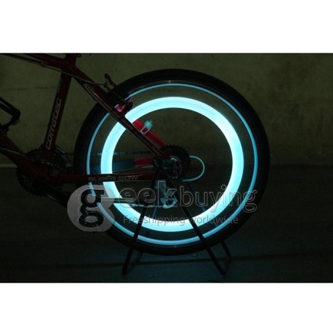 S-Shape Bicycle Steel Wire Light Wiilow Leaf Shaped Frog Lamp - RGB