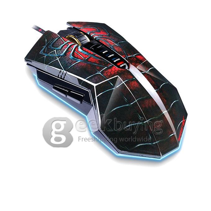 WFIRST Spider King X6-M 3200DPI Wired USB 6D Optical Gaming Mouse DPI Changeable for DOTA LOL