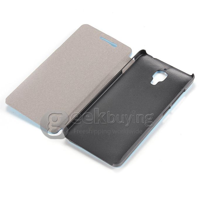 High Quality Protective Cover Flip Stand Leather Case for Xiaomi Mi4 M4 - Blue