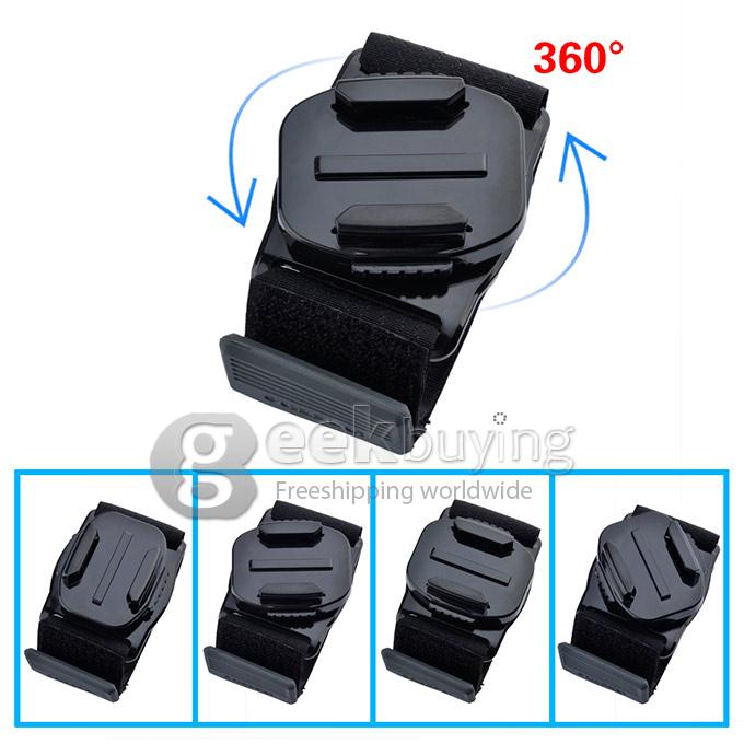 DZ-313 360 Degrees Turn Elastic Head Strap Adjustable Head Belt Mount for Gopro Hero 4/3/2/1 Tronsport