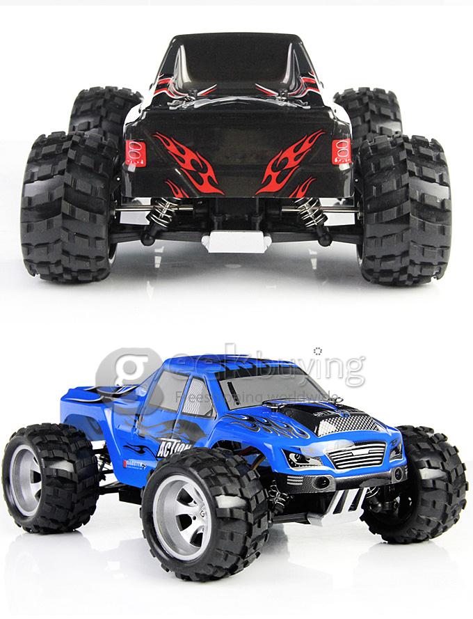 Wltoys A979 4WD High Speed RC Car 1:18 2.4Gh Electric Outdoor Fun Remote Control Toys with 2.4Ghz Transmitter - Blue