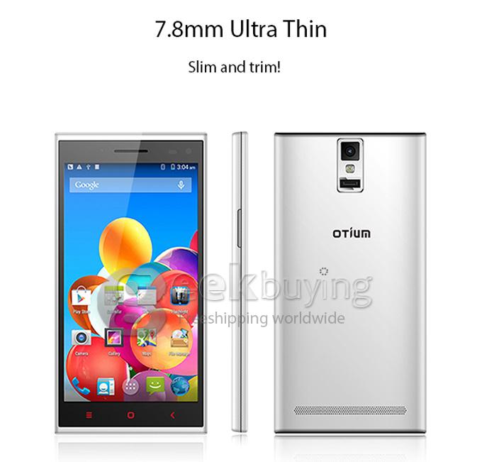 OTIUM Z2 MTK6582 Quad Core 1.3GHz QHD Smartphone 5.5 Inch Android 4.4 1GB + 8GB Finger Scanner OTG Air Gesture - White