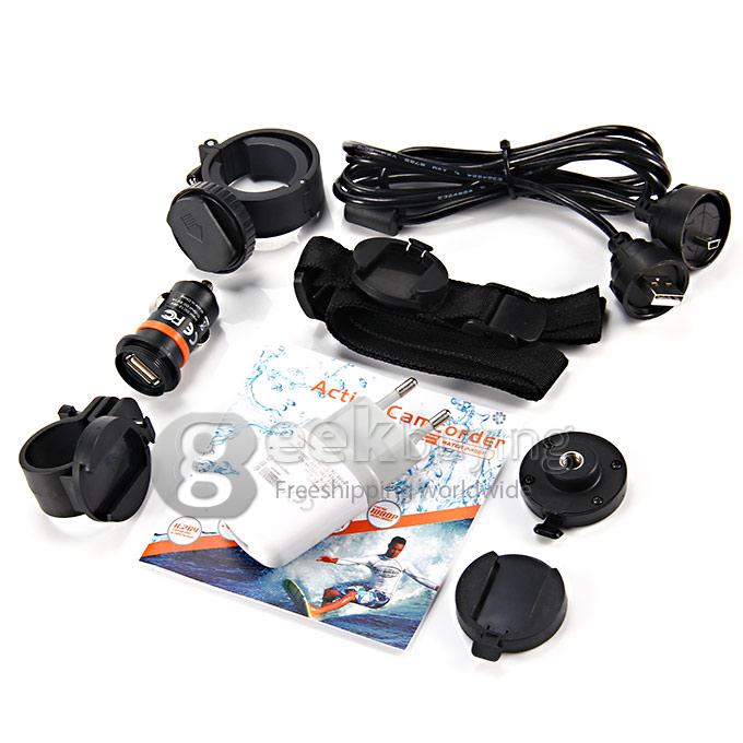 S10W WIFI Sport Camcorder Full HD 1080p 130 Degree Mini Portable Waterproof Outdoor Action Helmet Sport Camera - Black