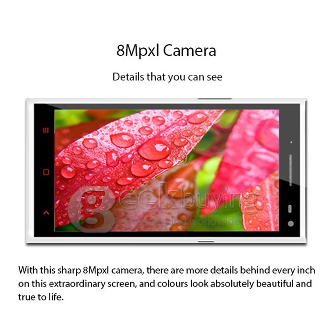 OTIUM Z2 MTK6582 Quad Core 1.3GHz QHD Smartphone 5.5 Inch Android 4.4 1GB + 8GB Finger Scanner OTG Air Gesture - White