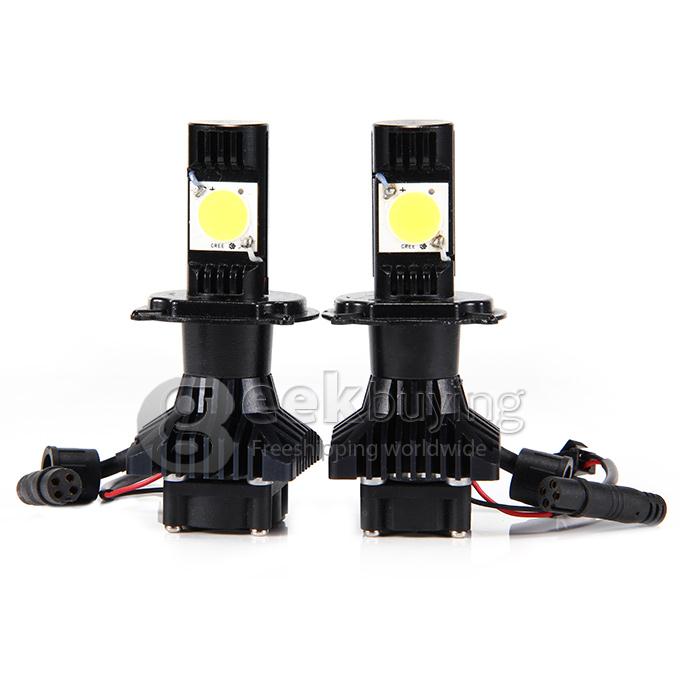 H4-CREE 24W 2800lm 5000K L/H Cool White Light LED Car Headlight Kit (DC12-24V/2 PCS)