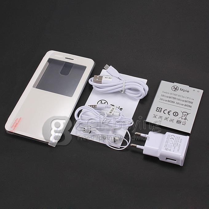 MPIE T6S HD MTK6582 Quad Core 1.3GHz 5.5 inch Smartphone 2GB+4GB Air Gesture Fingerprint Unlocking GPS OTG NFC - White