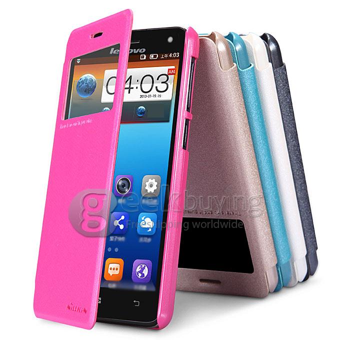 Nillkin Stars Series Polycarbonate Flip Stand Leather Case for Lenovo S660 - Blue