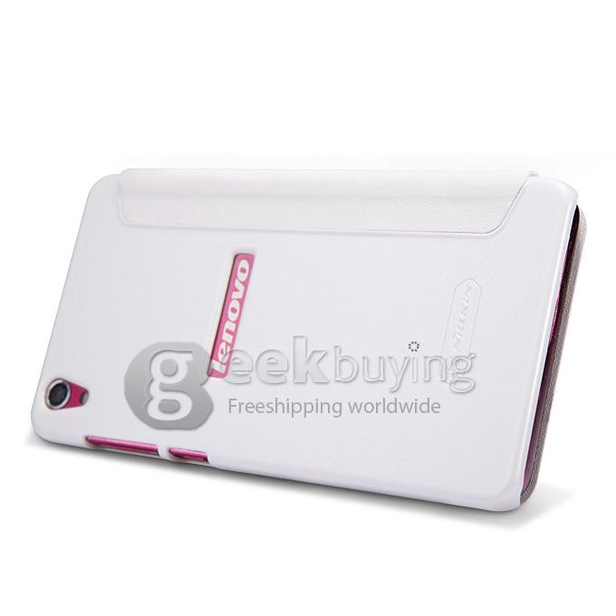 Nillkin Stars Series Polycarbonate Flip Stand Leather Case for Lenovo S850 - White