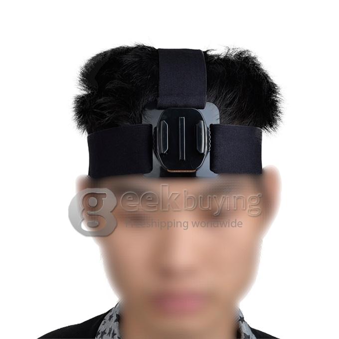 DZ-313 360 Degrees Turn Elastic Head Strap Adjustable Head Belt Mount for Gopro Hero 4/3/2/1 Tronsport