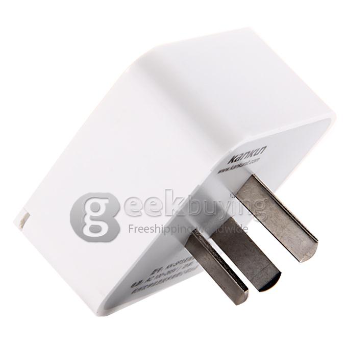 Kankun Smart Wifi Plug Socket Outlet Intelligent Remote Control Plug Socket for Android iOS Device (3-Flat-pin Plug) - White
