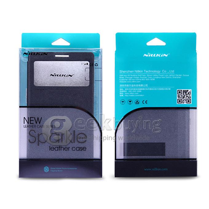 Nillkin Stars Series Polycarbonate Flip Stand Leather Case for LG G3 Beat 5.0inch - Black