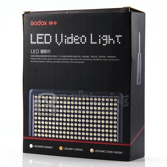GODOX LED308Y 3300K LED Video Studio Light Photography Lighting with Remote Control for Canon Nikon DV Camcorder