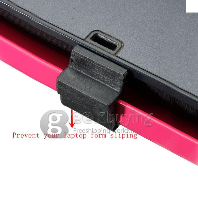 360 degree Foldable Laminating Aluminium Alloy Table Stand Desk Sketchpad with Mouse Pad for Notebook Laptop - Rose Red