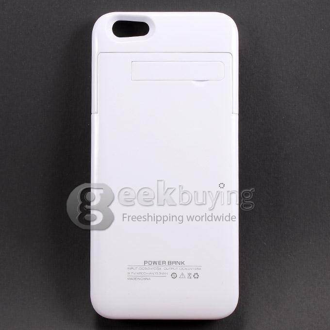 4800mAh External Power Bank Case Backup Battery Charger for iPhone 6 Plus - White