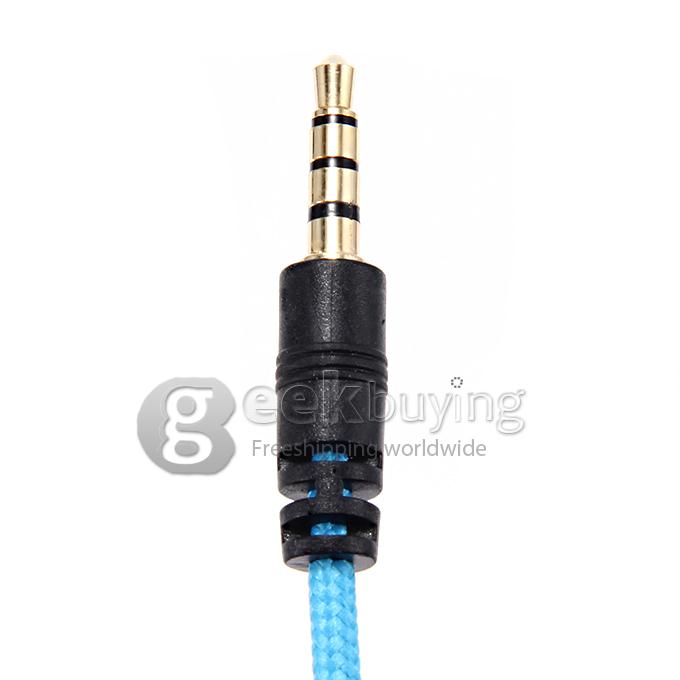 OVLENG A1 3.5mm Super Bass Stereo Headphone Headset with Mic for Phone Tablet PC iPod iPhone iPad - Blue