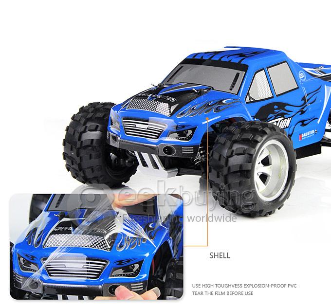 Wltoys A979 4WD High Speed RC Car 1:18 2.4Gh Electric Outdoor Fun Remote Control Toys with 2.4Ghz Transmitter - Blue