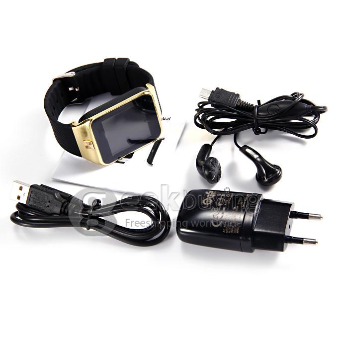 ZGPAX S28 1.54 Inch 240*240 Pixel Screen Watch Phone Single SIM Card Quad Band Smart Bluetooh Sync FM - Golden