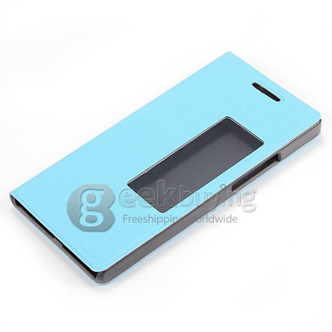 Brand New Protecive Cover Flip Stand Leather Case for HUAWEI Ascend P7 - Blue