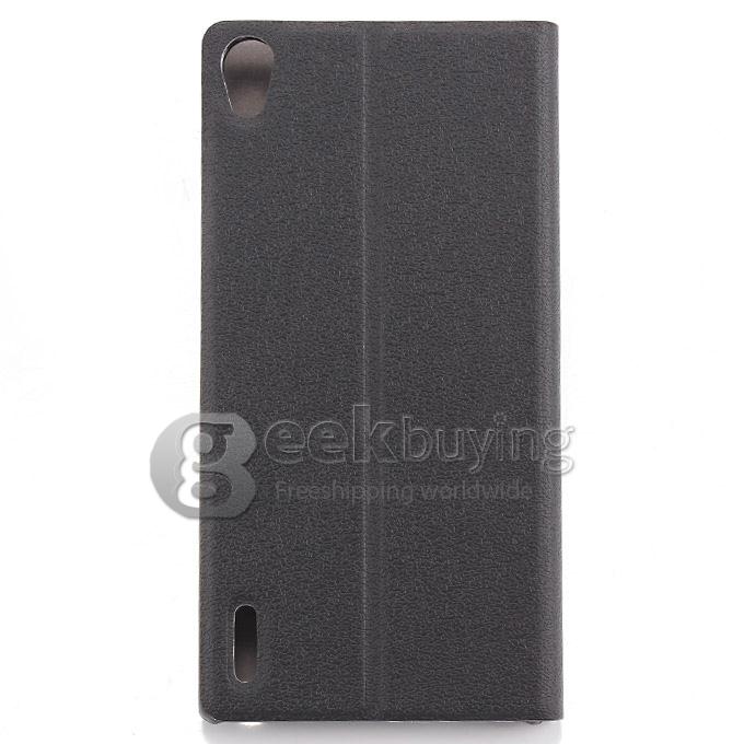 Brand New Protecive Cover Flip Stand Leather Case for HUAWEI Ascend P7 - Black