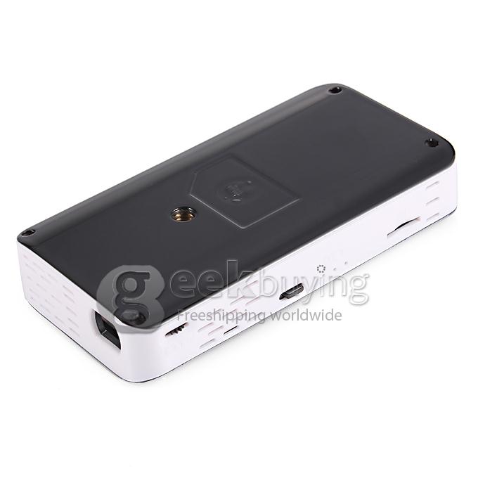 BP-M300 Android 4.1 Dual Core Wi-Fi 80LM Micro Multimedia DLP HD Projector PC 1G/4G - Black + White