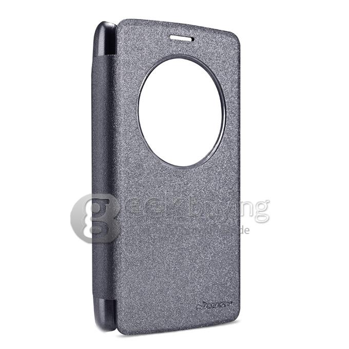 Nillkin Stars Series Polycarbonate Flip Stand Leather Case for LG G3 Beat 5.0inch - Black