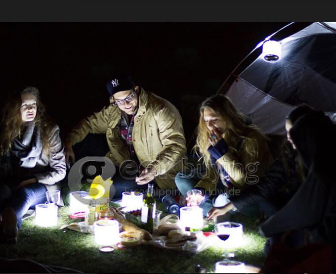 High Efficiency Environmental Inflatable Solar Lantern Lamp with 10 LEDs for Outdoor Camping