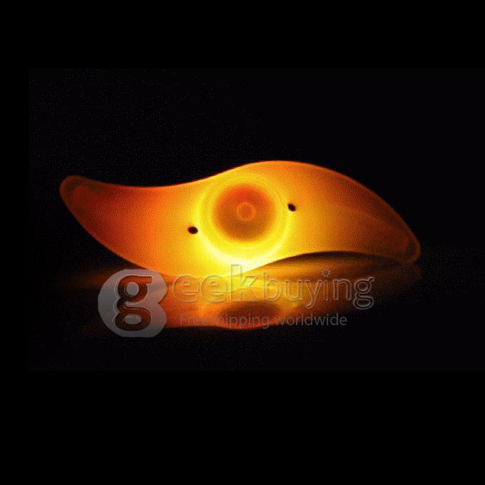 S-Shape Bicycle Steel Wire Light Wiilow Leaf Shaped Frog Lamp - RGB