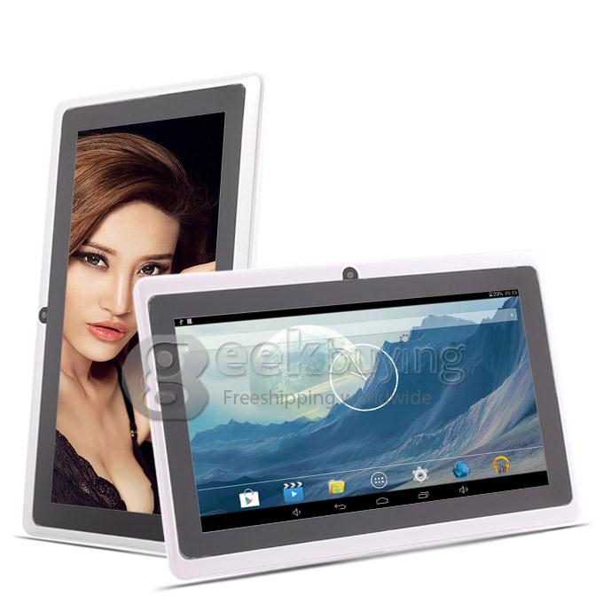 Q89 Allwinner A23 7 Inch Tablet PC Android 4.4 OS 4GB ROM Dual Cameras with Flash Big Horn - White