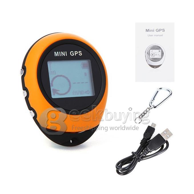PG03 Mini GPS Navigation USB Rechargeable for Outdoor Sport Travel - Orange