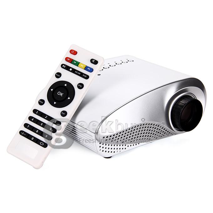 LZ-H60 High Definition 1080P 25W 60LM LCD Home LED Projector Support HDMI VGA USB - White