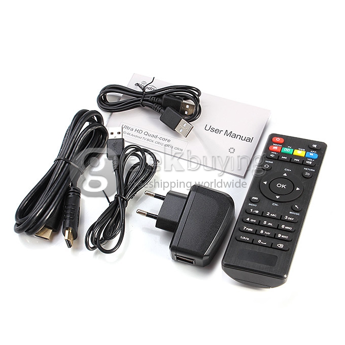 Cloudnetgo CR12S RK3288 Quad Core 1.8GHz Android 4.4 Mini TV Box HDMI HDD Player 2G/8G 2.4G/5G WIFI 2.0MP Camera Mic BT DLNA AlbappTV - Black