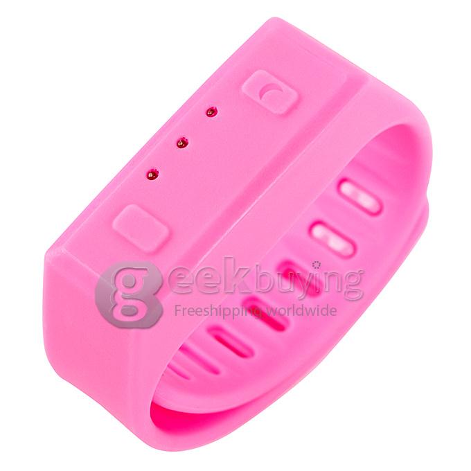 LC Healthy Smart Anti-Theft Sport Bluetooth 4.0 Wrist Band Bracelet Hand Ring for Android IOS - Pink