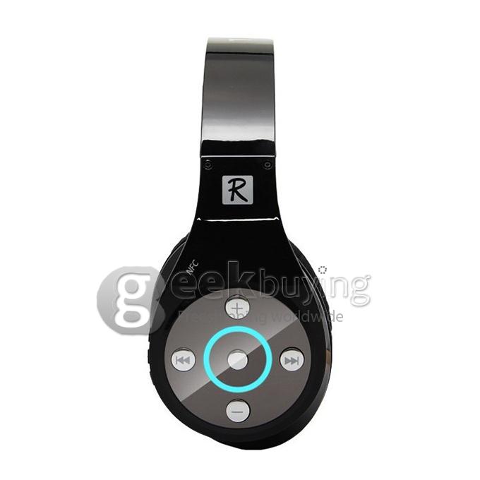 Bluedio R+ NFC Bluetooth 4.0 Wireless Headset 8-channel 8 HIFI Audio Speaker Units Headphone for Phone Tablet - Black