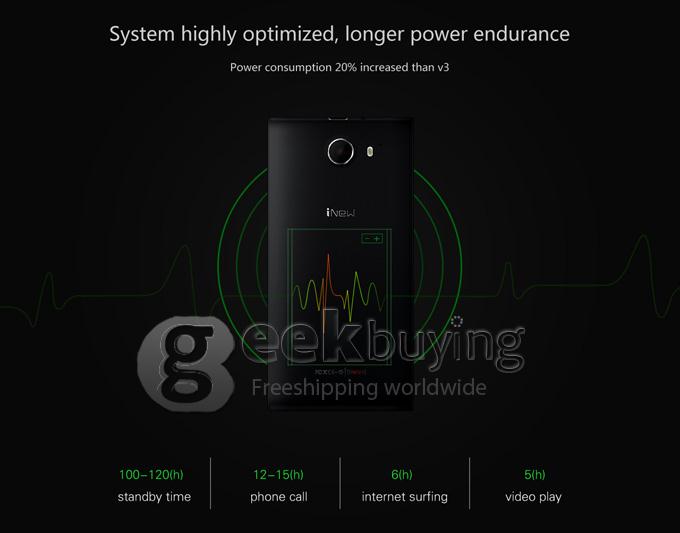 iNew V3 Plus 5.0 inch MTK6592 Octa Core 1.4GHz Smartphone Android 4.4 OS 2GB+16GB 13.0MP+5.0MP GPS OTG 3G - Black