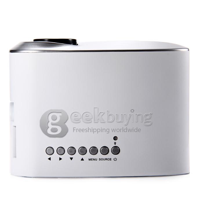 LZ-H60 High Definition 1080P 25W 60LM LCD Home LED Projector Support HDMI VGA USB - White